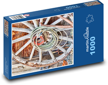 Drevené koleso Puzzle 1000 dielikov - 60 x 46 cm