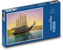 Loď - pirátska loď Puzzle 1000 dielikov - 60 x 46 cm