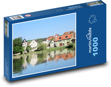 Bývania pri rieke Puzzle 1000 dielikov - 60 x 46 cm 