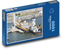 Nákladná loď v prístave Puzzle 1000 dielikov - 60 x 46 cm 