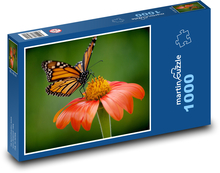 Motýľ na kvete Puzzle 1000 dielikov - 60 x 46 cm 