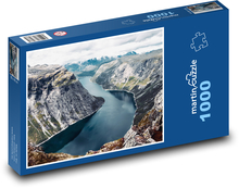 Norwegia - fiord Puzzle 1000 elementów - 60x46 cm