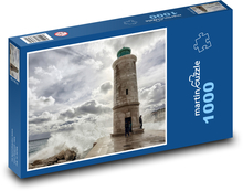 Latarnia morska - ryczące fale Puzzle 1000 elementów - 60x46 cm
