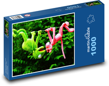 Frog and Pink Panther Puzzle 1000 pieces - 60 x 46 cm 