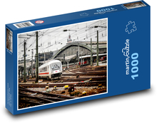 Pociąg na stację Puzzle 1000 elementów - 60x46 cm