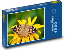 Motyl na kwiatku Puzzle 1000 elementów - 60x46 cm