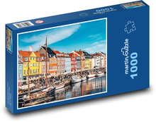 Kodaň - farebné domy Puzzle 1000 dielikov - 60 x 46 cm 