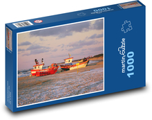 Rybářské lodě - přístav  Puzzle 1000 dílků - 60 x 46 cm