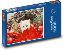 Cat & Christmas Decorations Puzzle 1000 pieces - 60 x 46 cm 