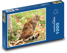 Cat in the garden Puzzle 1000 pieces - 60 x 46 cm