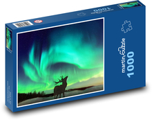 Northern Lights - Deer Puzzle 1000 pieces - 60 x 46 cm 