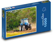 Tractor ploughs fields Puzzle 1000 pieces - 60 x 46 cm 