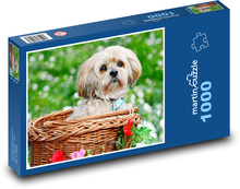 Pes v košíku Puzzle 1000 - 60x46 cm