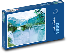Lake with waterfalls Puzzle 1000 pieces - 60 x 46 cm 