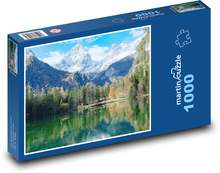 Hory - jezero, příroda Puzzle 1000 - 60x46 cm