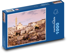 Taliansko - Matera, kamenné domy Puzzle 1000 dielikov - 60 x 46 cm 