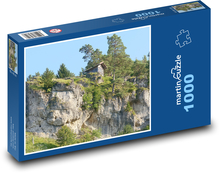 Cottage - forest, rock Puzzle 1000 pieces - 60 x 46 cm 
