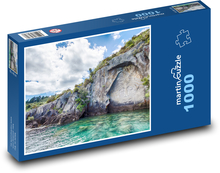 Nový Zéland - malba na skále Puzzle 1000 - 60x46 cm