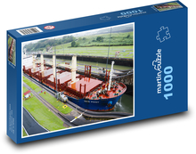 Statek towarowy - Kanał Panamski Puzzle 1000 elementów - 60x46 cm