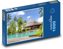 Letovisko Samoa - bazén Puzzle 1000 dielikov - 60 x 46 cm 