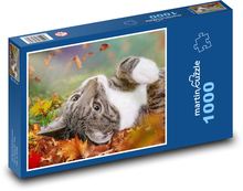 Katze im Wald Puzzle 1000 Teile - 60 x 46 cm