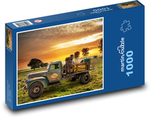 Sunset in the field Puzzle 1000 pieces - 60 x 46 cm 