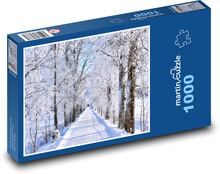Zimná krajina Puzzle 1000 dielikov - 60 x 46 cm 