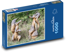 Figurki drewniane - rzeźba Puzzle 1000 elementów - 60x46 cm