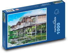 Vodné rezidencie - domy Puzzle 1000 dielikov - 60 x 46 cm 
