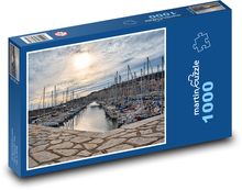 Přístav - lodě Puzzle 1000 dílků - 60 x 46 cm