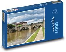 Francúzsko - most, rieka Puzzle 1000 dielikov - 60 x 46 cm 