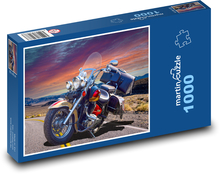 Motorka chopper na ceste Puzzle 1000 dielikov - 60 x 46 cm 