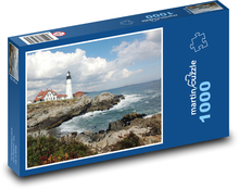 Latarnia morska - wybrzeże Anglii Puzzle 1000 elementów - 60x46 cm