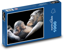 Chimpanzee - Mom and Baby Puzzle 1000 pieces - 60 x 46 cm 