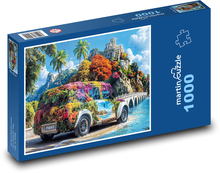 Auto - príroda Puzzle 1000 dielikov - 60 x 46 cm 