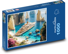 Jachta pri pobreží Puzzle 1000 dielikov - 60 x 46 cm 