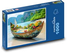 Łódź - żaglówka Puzzle 1000 elementów - 60x46 cm