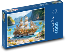 Plachetnice na mori Puzzle 1000 dielikov - 60 x 46 cm