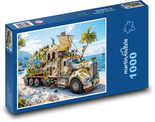Nákladní vůz - dekorace Puzzle 1000 dílků - 60 x 46 cm