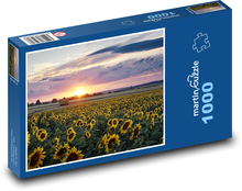 Západ slnka - slnečnica Puzzle 1000 dielikov - 60 x 46 cm