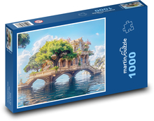 Dům v moři Puzzle 1000 dílků - 60 x 46 cm