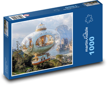 Vzducholoď nad morom Puzzle 1000 dielikov - 60 x 46 cm 