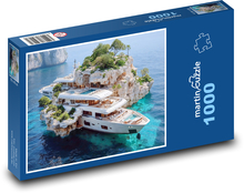 Jachta na ostrove Puzzle 1000 dielikov - 60 x 46 cm