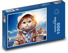 Námornícka mačka Puzzle 1000 dielikov - 60 x 46 cm 