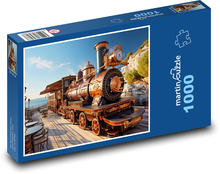 Steam train by the sea Puzzle 1000 pieces - 60 x 46 cm