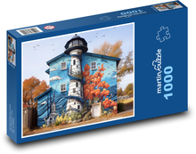 Leuchtturm - Haus Puzzle 1000 Teile - 60 x 46 cm