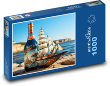Láhev - plachetnice Puzzle 1000 - 60x46 cm