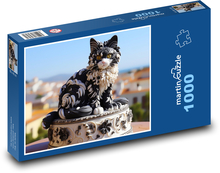 Kočka - dort, čokoláda Puzzle 1000 dílků - 60 x 46 cm