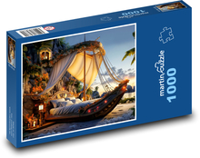 Posteľ s nebesami Puzzle 1000 dielikov - 60 x 46 cm 