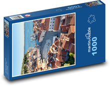 Piran - Slovinsko, pobřeží města Puzzle 1000 dílků - 60 x 46 cm